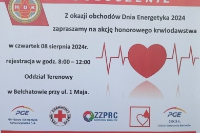 Zapraszamy na akcję honorowego krwiodawstwa