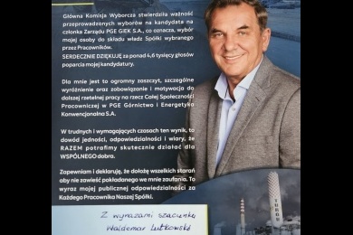 PODZIĘKOWANIE ZA UDZIAŁ W WYBORACH